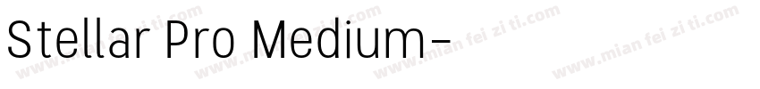 Stellar Pro Medium字体转换